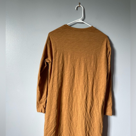 Three bird nest long sleeved ankle length open front rust cotton cardigan S - Picture 9 of 10